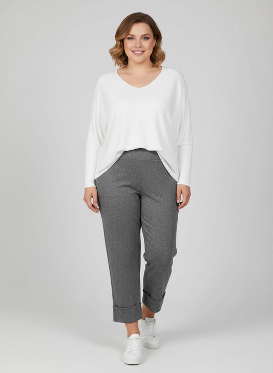 pantalon gris chiné