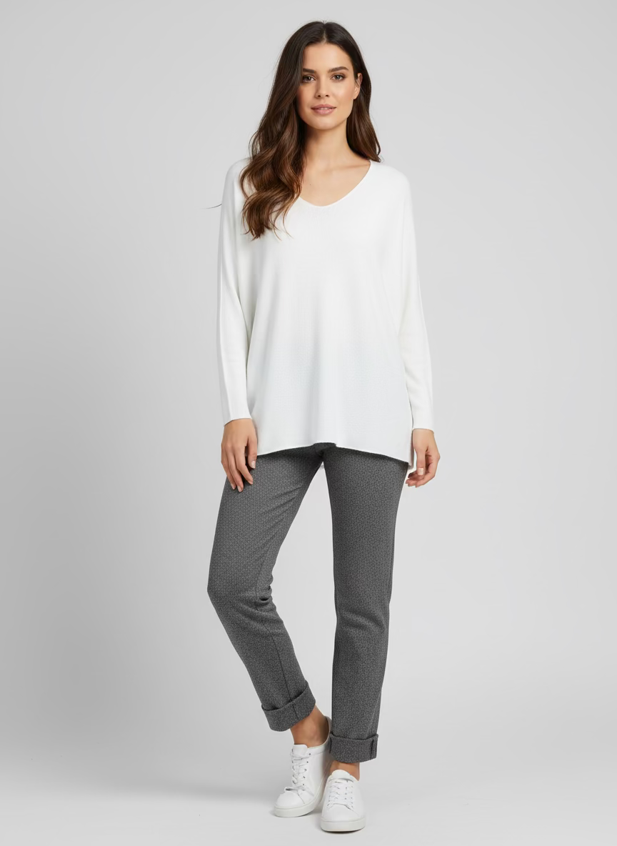 pantalon gris chiné