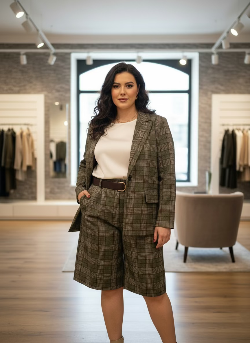 veste carreaux grande taille