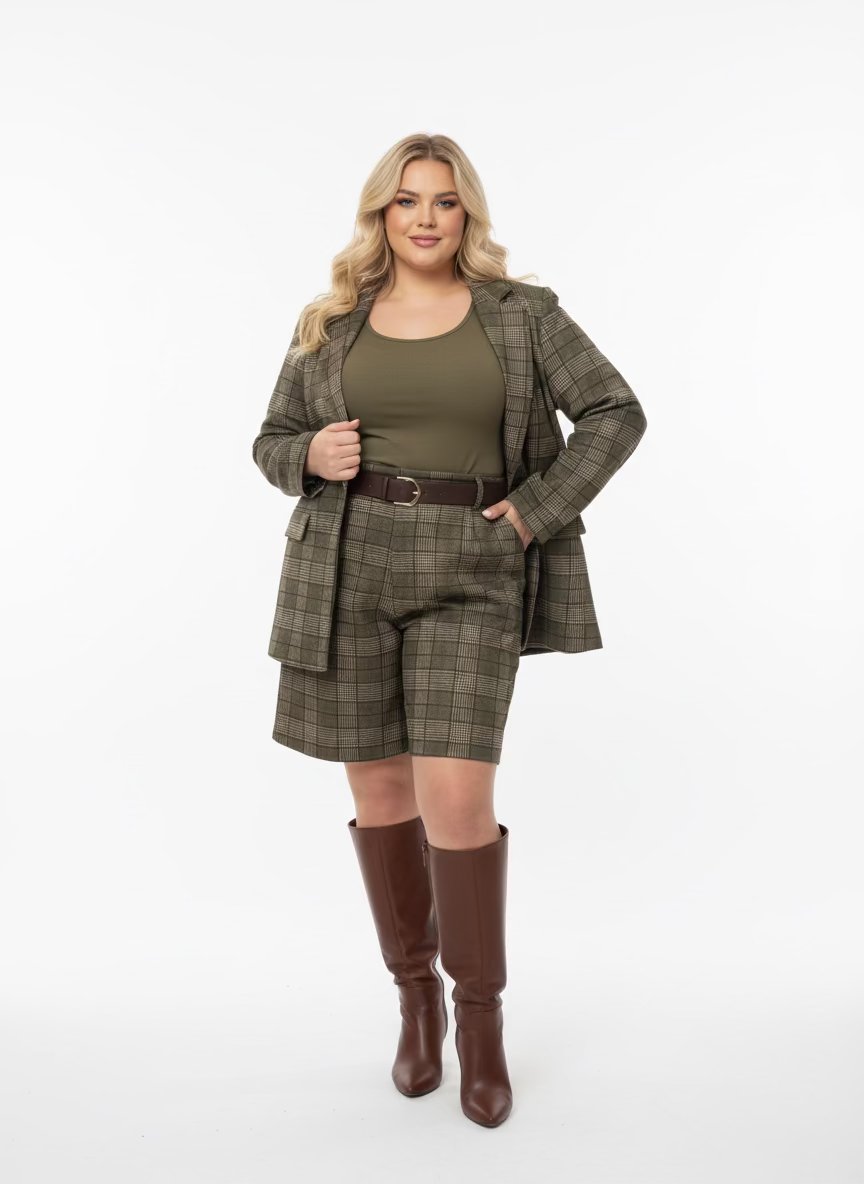 veste carreaux grande taille