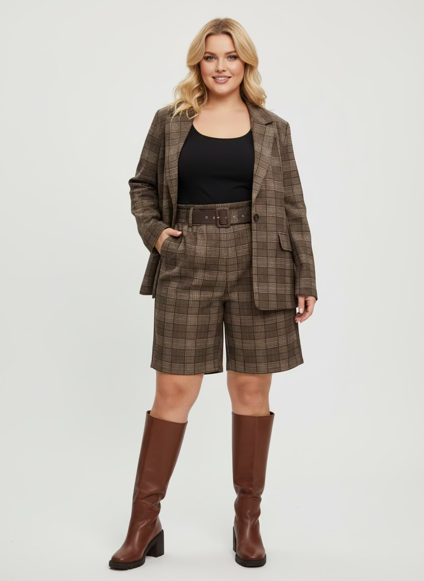 veste carreaux grande taille