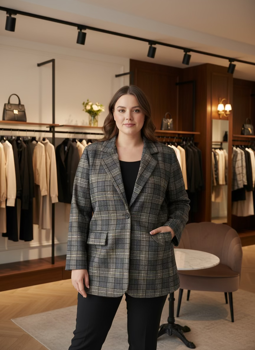 veste carreaux grande taille