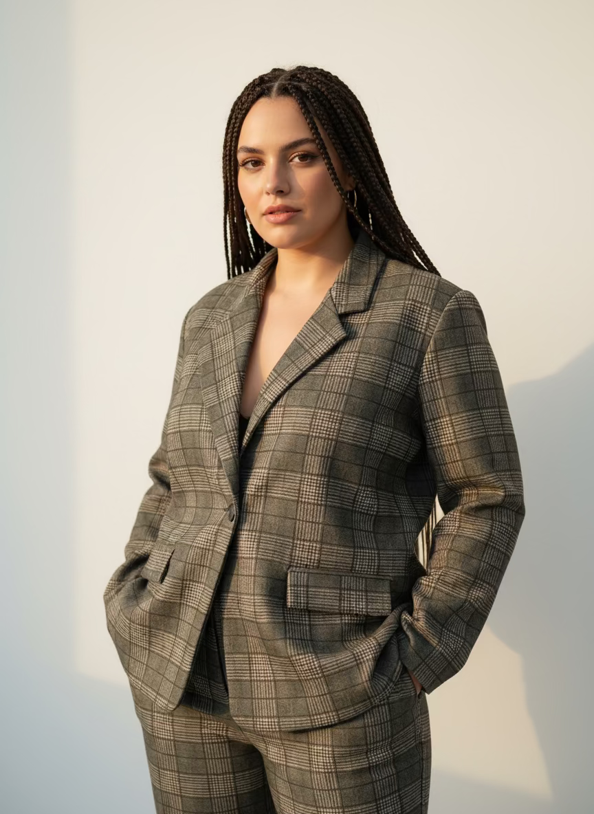 veste carreaux grande taille