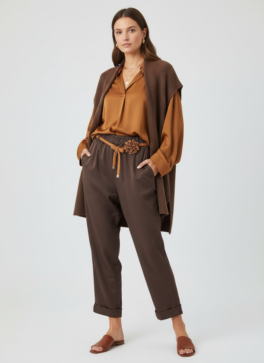 pantalon magique ceinture fleur