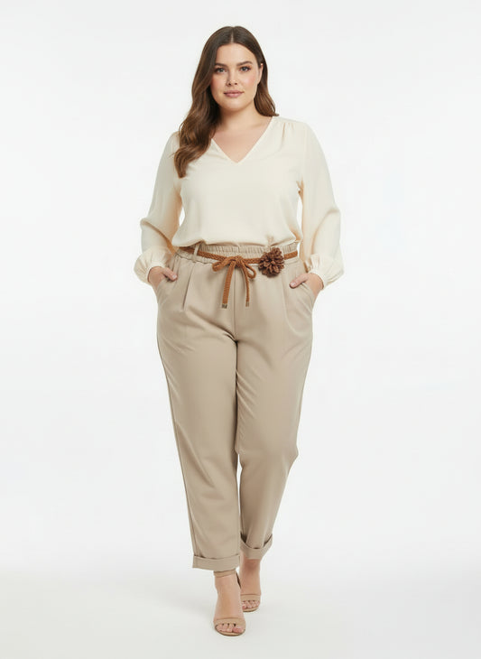 pantalon magique ceinture fleur